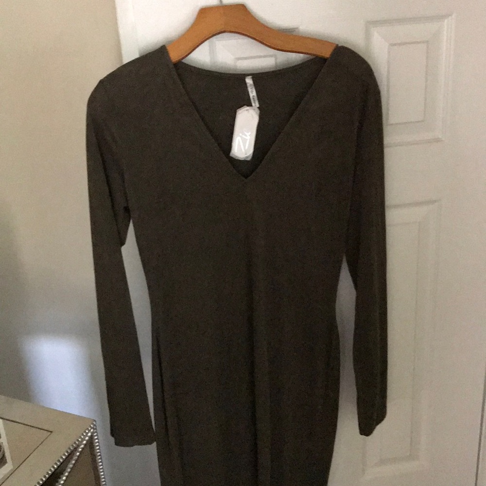 Swede olive green color tight under the knee